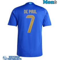 Argentina Rodrigo De Paul #7 Replica Away Shirt Copa America 2024 Short Sleeve